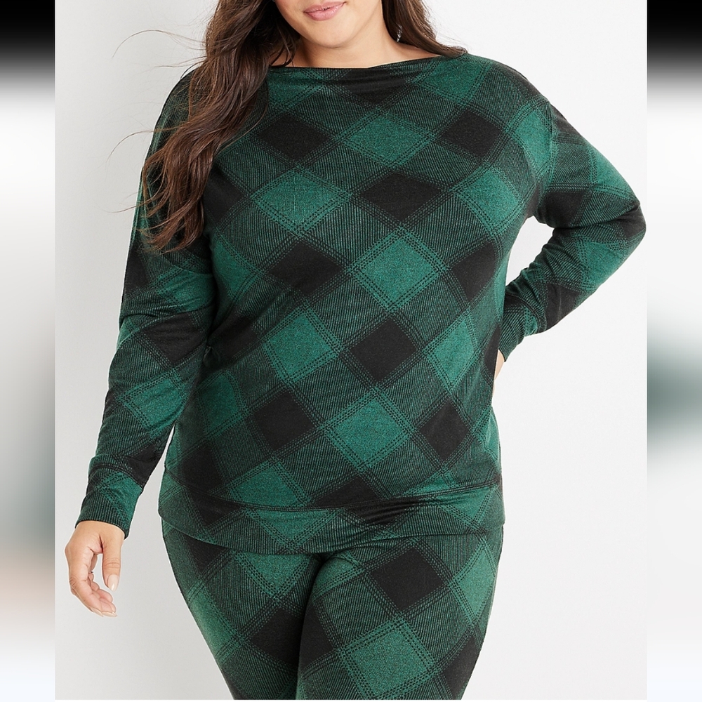  Lakeside Buffalo Plaid Fleece Sweatshirt
